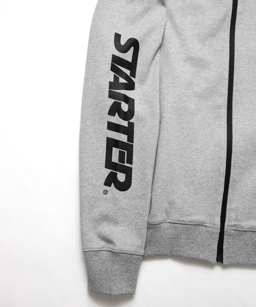 STARTER BLACK LABEL(スターターブラックレーベル)の「STARTER BLACK LABELボンティング・ハイZIPパーカー(セットアップ対応)(パーカー・メンズ・ブラック/グレー・L/M)」の12枚目の写真