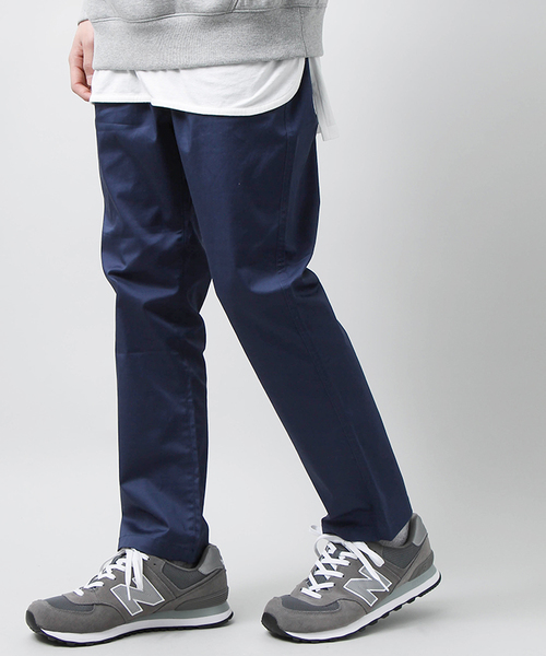 WEGO(ウィゴー)の「WEGO/ストレッチサテンテーパードパンツ(その他パンツ・メンズ・カーキ/ネイビー・LARGE/MEDIUM)」の1枚目の写真