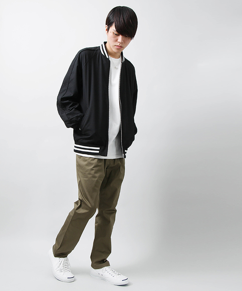 WEGO(ウィゴー)の「WEGO/ストレッチサテンテーパードパンツ(その他パンツ・メンズ・カーキ/ネイビー・LARGE/MEDIUM)」の3枚目の写真