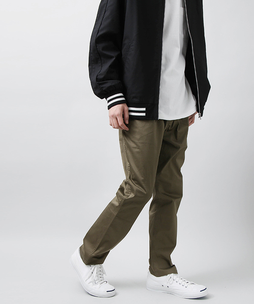 WEGO(ウィゴー)の「WEGO/ストレッチサテンテーパードパンツ(その他パンツ・メンズ・カーキ/ネイビー・LARGE/MEDIUM)」の5枚目の写真