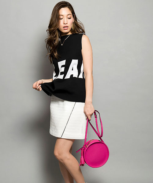 MILLION CARATS（ミリオンカラッツ）の「メッシュスカート[SPORTS/スポーツ]【2017SPRING】（スカート・レディース・ブラック/オフホワイト・SMALL/MEDIUM）」の2枚目の写真