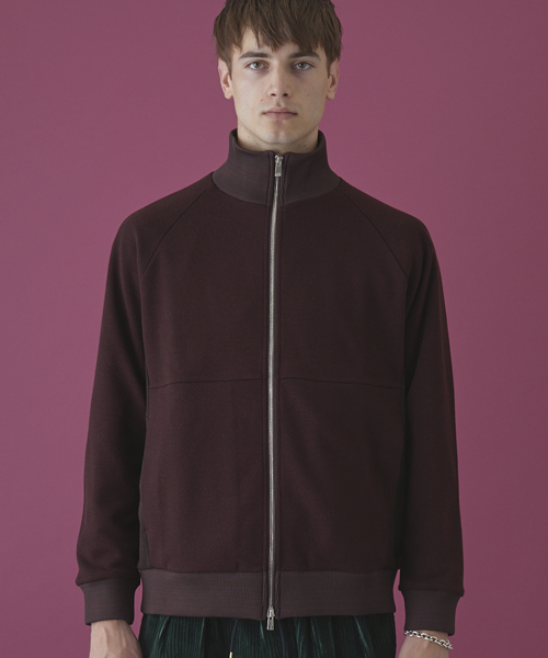 STUDIOUS HIGH（ストゥディオスハイ）の「STUDIOUS HIGH ウールツイルZIPスウェット（カーディガン/ボレロ・メンズ・ワイン/ダークグレー・1/2）」の6枚目の写真