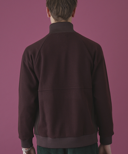 STUDIOUS HIGH（ストゥディオスハイ）の「STUDIOUS HIGH ウールツイルZIPスウェット（カーディガン/ボレロ・メンズ・ワイン/ダークグレー・1/2）」の8枚目の写真
