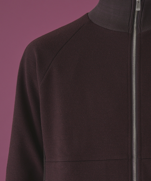STUDIOUS HIGH（ストゥディオスハイ）の「STUDIOUS HIGH ウールツイルZIPスウェット（カーディガン/ボレロ・メンズ・ワイン/ダークグレー・1/2）」の10枚目の写真