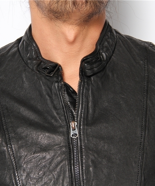 BEAMS（ビームス）の「□BEAMS / シングルライダースジャケット（ライダースジャケット・メンズ・ブラック・SMALL/MEDIUM/LARGE）」の5枚目の写真