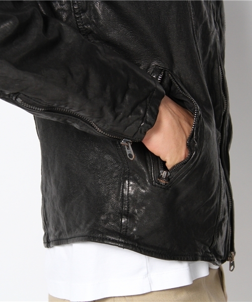 BEAMS（ビームス）の「□BEAMS / シングルライダースジャケット（ライダースジャケット・メンズ・ブラック・SMALL/MEDIUM/LARGE）」の6枚目の写真