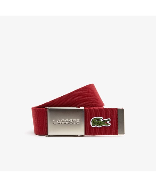 LACOSTE（ラコステ）の「『Made in France』 L.12.12 布ベルト（ベルト・メンズ・ネイビー/レッド/グリーン/ブラック/カーキ/ブルー/ホワイト/ロイヤルブルー/ベージュ/チャコールグレー/アーミー/モスグリーン/クリアブルー/エンジ/セージグリーン/チャコール/ライトベージュ/ワイン/サンドベージュ/グレー/クリアグリーン・FREE/90-110cm/110cm）」の19枚目の写真