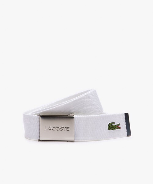 LACOSTE（ラコステ）の「『Made in France』 L.12.12 布ベルト（ベルト・メンズ・ネイビー/レッド/グリーン/ブラック/カーキ/ブルー/ホワイト/ロイヤルブルー/ベージュ/チャコールグレー/アーミー/モスグリーン/クリアブルー/エンジ/セージグリーン/チャコール/ライトベージュ/ワイン/サンドベージュ/グレー/クリアグリーン・FREE/90-110cm/110cm）」の2枚目の写真