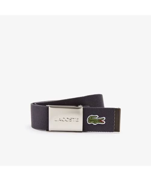LACOSTE（ラコステ）の「『Made in France』 L.12.12 布ベルト（ベルト・メンズ・ネイビー/レッド/グリーン/ブラック/カーキ/ブルー/ホワイト/ロイヤルブルー/ベージュ/チャコールグレー/アーミー/モスグリーン/クリアブルー/エンジ/セージグリーン/チャコール/ライトベージュ/ワイン/サンドベージュ/グレー/クリアグリーン・FREE/90-110cm/110cm）」の4枚目の写真