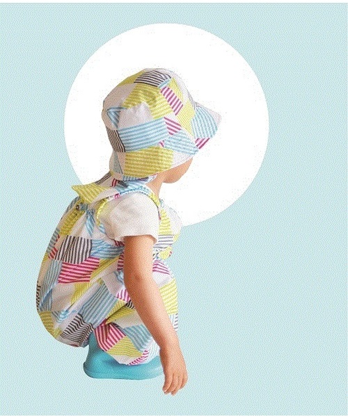 FABHUG （ファブハグ）の「FABHUG レインハット（ハット・キッズ・オフホワイト/ブルー/ストライプ/その他/ドット・L/M/S）」の2枚目の写真