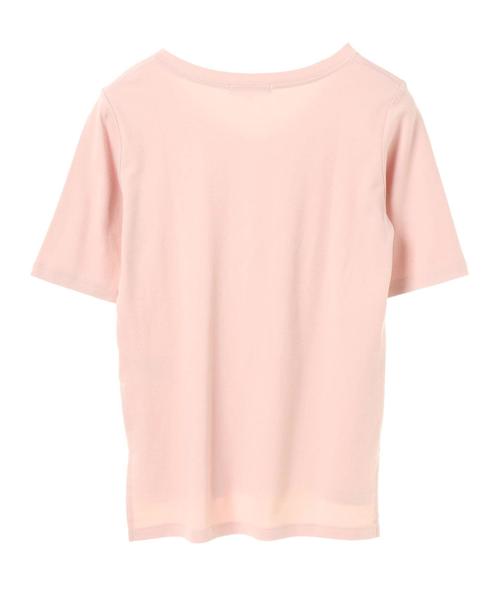 AMERICAN HOLIC(アメリカンホリック)の「60新疆綿スムース五分袖VネックTシャツ★(Tシャツ/カットソー・レディース・ピンクベージュ/ブラック/ダークブルー/オフホワイト/杢グレー・L/M)」の10枚目の写真