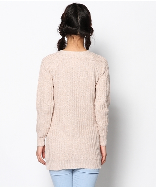 Kastane（カスタネ）の「畦ニットロングCD（カーディガン/ボレロ・レディース・ネイビー/イエロー/ベビーピンク/アイボリー・FREE）」の12枚目の写真