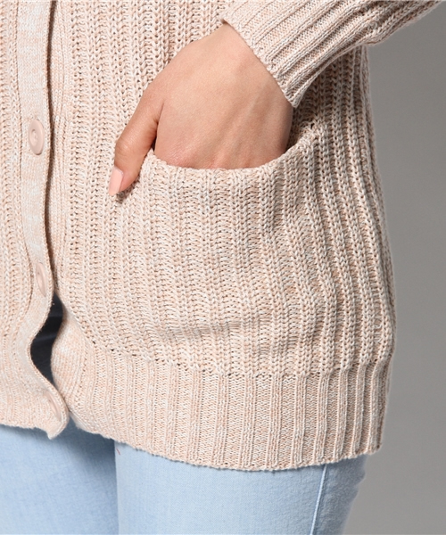 Kastane（カスタネ）の「畦ニットロングCD（カーディガン/ボレロ・レディース・ネイビー/イエロー/ベビーピンク/アイボリー・FREE）」の10枚目の写真