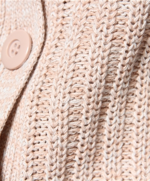 Kastane（カスタネ）の「畦ニットロングCD（カーディガン/ボレロ・レディース・ネイビー/イエロー/ベビーピンク/アイボリー・FREE）」の9枚目の写真