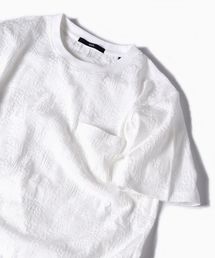 SC: MADE IN JAPAN モチーフ ジャガード/リーフ ポケット Tシャツ□