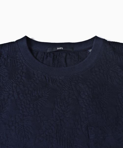 SHIPS（シップス）の「SC: MADE IN JAPAN モチーフ ジャガード/リーフ ポケット Tシャツ□（Tシャツ/カットソー・メンズ・グレー/ネイビー/ホワイト/グリーン/オリーブ・LARGE/MEDIUM/SMALL/X-LARGE）」の10枚目の写真