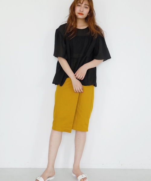 earth music&ecology(アースミュージックアンドエコロジー)の「・ティアードブラウス(シャツ/ブラウス・レディース・キャメル/カーキ/ブラック/ライトベージュ・FREE)」の19枚目の写真