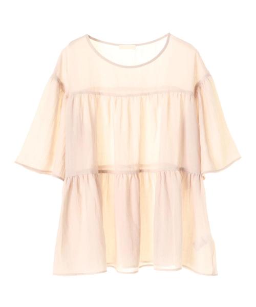 earth music&ecology(アースミュージックアンドエコロジー)の「・ティアードブラウス(シャツ/ブラウス・レディース・キャメル/カーキ/ブラック/ライトベージュ・FREE)」の14枚目の写真