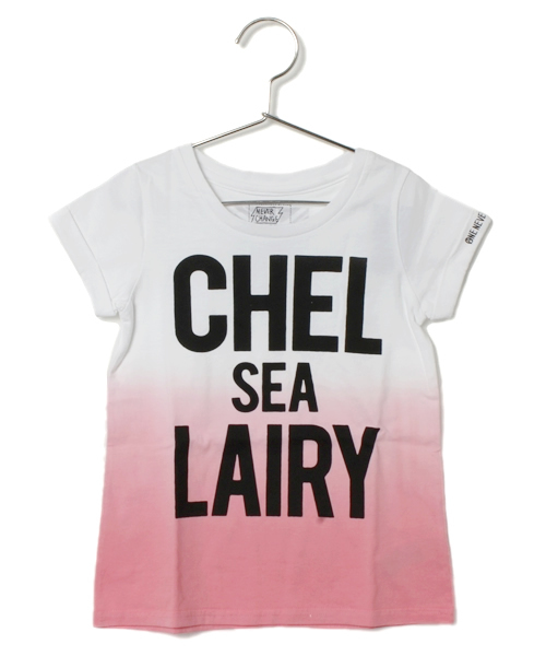 AZUL by moussy（アズールバイマウジー）の「26S天竺CHELSEA段染め半袖クルーT（Tシャツ/カットソー・キッズ・ブラック/ホワイト/ライトピンク・140/100/120）」の3枚目の写真