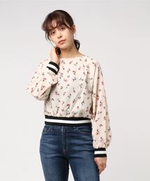 STYLEBLOCK | ジョーゼット花柄ラインリブブラウス(シャツ/ブラウス)