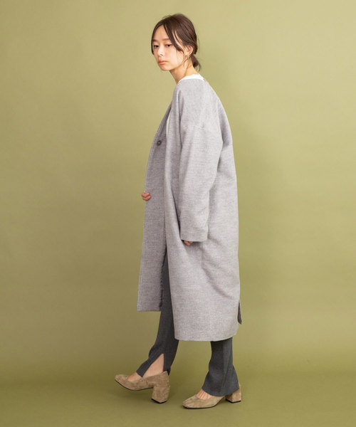 audrey and john wad（オードリーアンドジョンワッド）の「サイドスリット リブレギンス（レギンス/スパッツ・レディース・チャコールグレー/ブラック/ブラウン・S/M）」の11枚目の写真