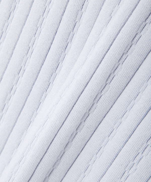 NATURAL BEAUTY BASIC（ナチュラルビューティーベーシック）の「ミニウェーブニット（ニット/セーター・レディース・ネイビー/オフホワイト/ブルー・MEDIUM）」の16枚目の写真