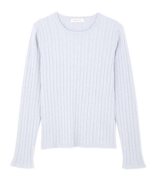 NATURAL BEAUTY BASIC（ナチュラルビューティーベーシック）の「ミニウェーブニット（ニット/セーター・レディース・ネイビー/オフホワイト/ブルー・MEDIUM）」の17枚目の写真