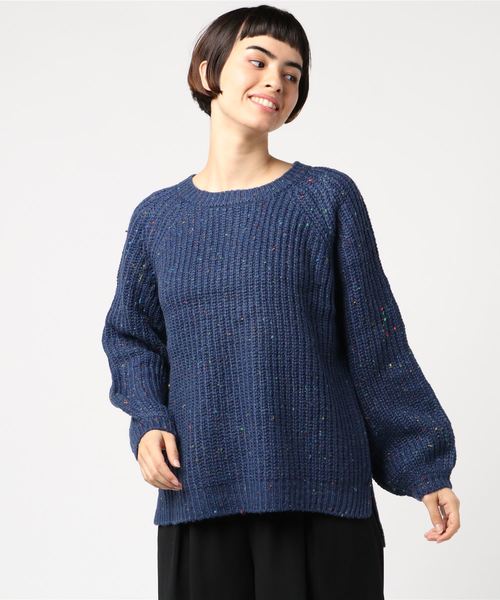 LBC（エルビーシー）の「ピンクリボン 3Gカラフルネッププルオーバー（ニット/セーター・レディース・ベージュ/ネイビー・M/L）」の6枚目の写真