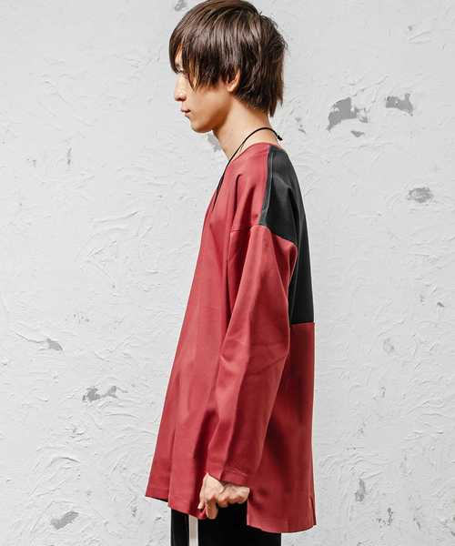 MinoriTY（マイノリティ）の「ビッグシルエットTRパネルプルオーバー（Tシャツ/カットソー・メンズ・ブルー系その他/ブラック系その他/レッド系その他/グレー系その他・M/L）」の11枚目の写真