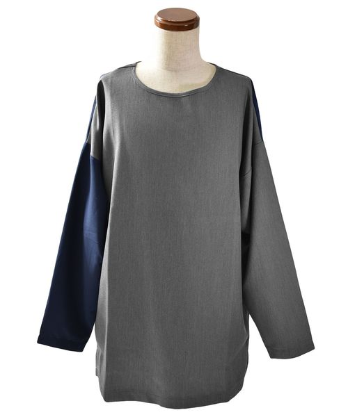 MinoriTY（マイノリティ）の「ビッグシルエットTRパネルプルオーバー（Tシャツ/カットソー・メンズ・ブルー系その他/ブラック系その他/レッド系その他/グレー系その他・M/L）」の15枚目の写真