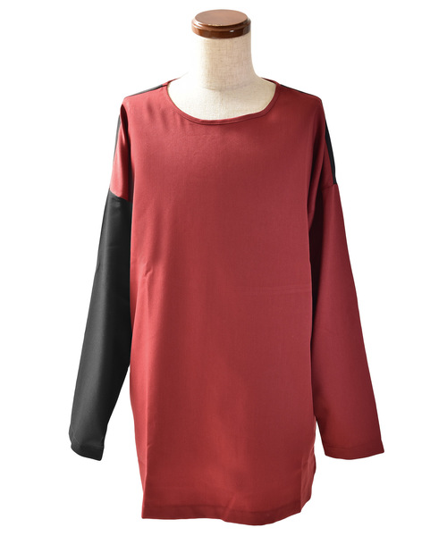 MinoriTY（マイノリティ）の「ビッグシルエットTRパネルプルオーバー（Tシャツ/カットソー・メンズ・ブルー系その他/ブラック系その他/レッド系その他/グレー系その他・M/L）」の8枚目の写真