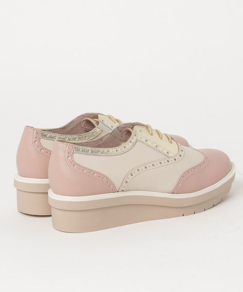 あしながおじさん（アシナガオジサン）の「〈あしながおじさん〉　厚底レースアップシューズ（ドレスシューズ・レディース・ホワイト/ブラック/ピンク・23.5cm/24.5cm/23.0cm/24.0cm/22.5cm）」の5枚目の写真