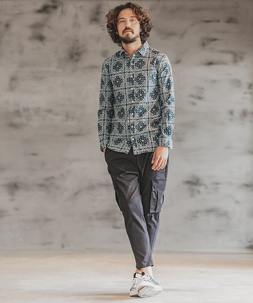 CAMBIO(カンビオ)の「mp6768-Stretch Saruel Tight Tapered Cargo Pants カーゴパンツ(カーゴパンツ・メンズ・オリーブ/ネイビー/ブラック・L/M/S)」の17枚目の写真