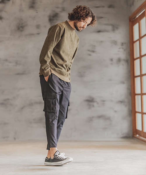 CAMBIO(カンビオ)の「mp6768-Stretch Saruel Tight Tapered Cargo Pants カーゴパンツ(カーゴパンツ・メンズ・オリーブ/ネイビー/ブラック・L/M/S)」の18枚目の写真