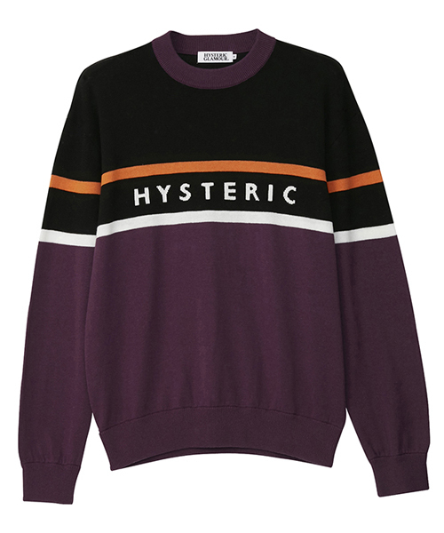 HYSTERIC GLAMOUR（ヒステリックグラマー）の「HYS LOGO編込 プルオーバー（ニット/セーター・メンズ・ブラック/ブラック系その他2/ブルー・SMALL/MEDIUM/LARGE）」の8枚目の写真