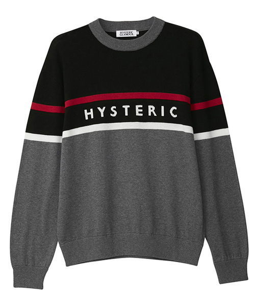 HYSTERIC GLAMOUR（ヒステリックグラマー）の「HYS LOGO編込 プルオーバー（ニット/セーター・メンズ・ブラック/ブラック系その他2/ブルー・SMALL/MEDIUM/LARGE）」の7枚目の写真