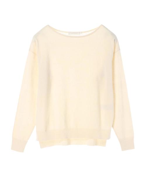 AMERICAN HOLIC（アメリカンホリック）の「ボートネックニットプルオーバー（ニット/セーター・レディース・ベージュ/ネイビー/アイボリー/ブルーグリーン・M/L）」の7枚目の写真