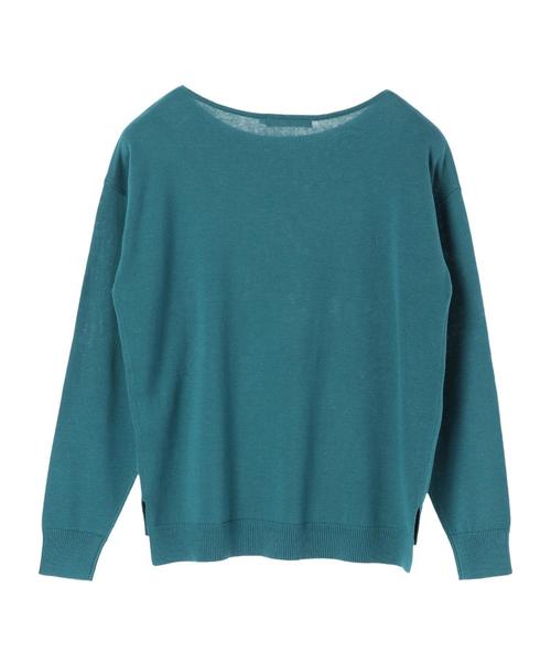 AMERICAN HOLIC（アメリカンホリック）の「ボートネックニットプルオーバー（ニット/セーター・レディース・ベージュ/ネイビー/アイボリー/ブルーグリーン・M/L）」の17枚目の写真