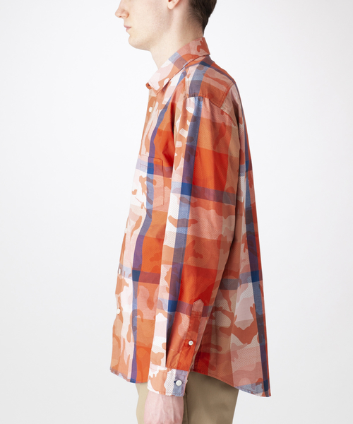 BLACK LABEL CRESTBRIDGE（ブラックレーベル・クレストブリッジ）の「カモフラージュクレストブリッジチェックシャツ（シャツ/ブラウス・メンズ・オレンジ/ブルー・SMALL/MEDIUM/LARGE）」の8枚目の写真