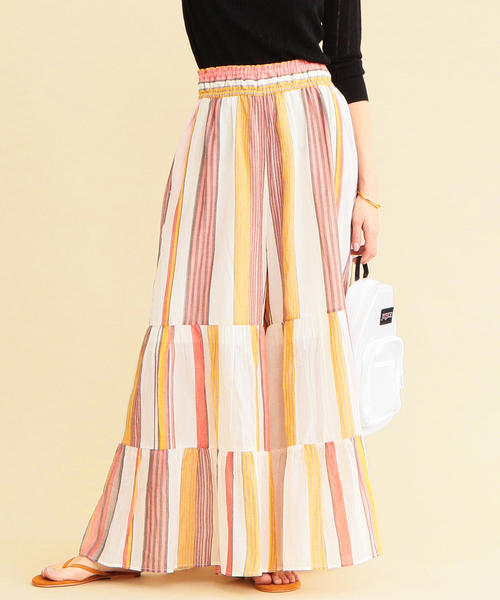 NE QUITTEZ PAS!（ヌキテパ）の「【別注】＜ne Quittez pas＞∴ストライプパンツо（その他パンツ・レディース・ネイビー/オフホワイト・FREE）」の4枚目の写真