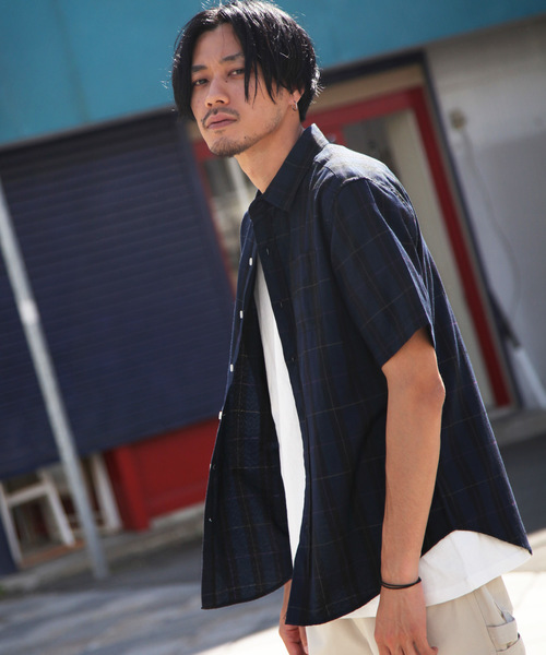 ZIP FIVE(ジップファイブ)の「【ZIP FIVE】【接触冷感】【吸水速乾】 半袖リネンシャツ(シャツ/ブラウス・メンズ・ホワイト/ブラック/ベージュ/ネイビー/カーキ/サックスブルー/ホワイト×ネイビー/ブラック系その他/ベージュ系その他/ブルー系その他・SMALL/MEDIUM/LARGE/X-LARGE)」の10枚目の写真
