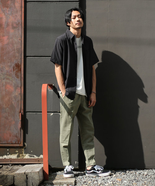 ZIP FIVE(ジップファイブ)の「【ZIP FIVE】【接触冷感】【吸水速乾】 半袖リネンシャツ(シャツ/ブラウス・メンズ・ホワイト/ブラック/ベージュ/ネイビー/カーキ/サックスブルー/ホワイト×ネイビー/ブラック系その他/ベージュ系その他/ブルー系その他・SMALL/MEDIUM/LARGE/X-LARGE)」の13枚目の写真