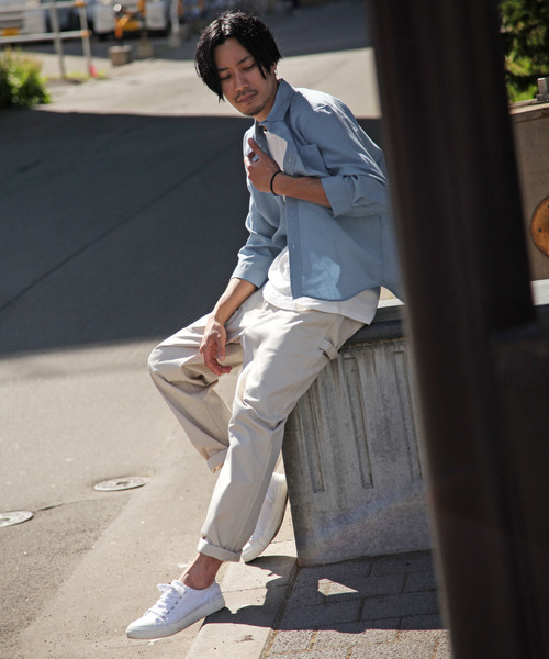 ZIP FIVE(ジップファイブ)の「【ZIP FIVE】【接触冷感】【吸水速乾】 半袖リネンシャツ(シャツ/ブラウス・メンズ・ホワイト/ブラック/ベージュ/ネイビー/カーキ/サックスブルー/ホワイト×ネイビー/ブラック系その他/ベージュ系その他/ブルー系その他・SMALL/MEDIUM/LARGE/X-LARGE)」の15枚目の写真