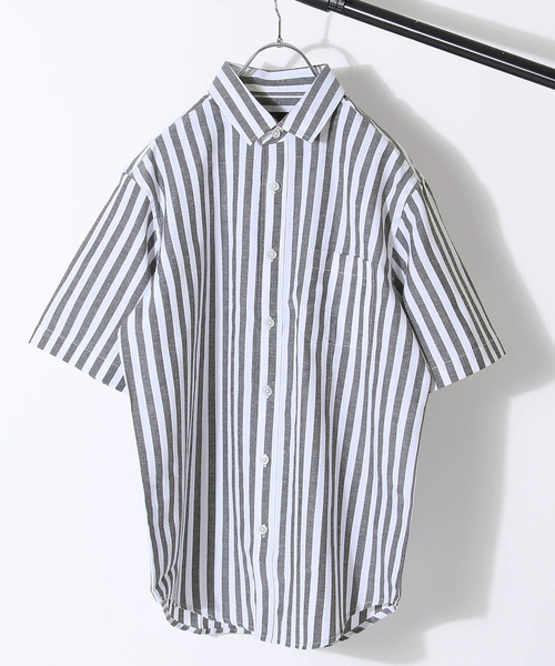 ZIP FIVE(ジップファイブ)の「【ZIP FIVE】【接触冷感】【吸水速乾】 半袖リネンシャツ(シャツ/ブラウス・メンズ・ホワイト/ブラック/ベージュ/ネイビー/カーキ/サックスブルー/ホワイト×ネイビー/ブラック系その他/ベージュ系その他/ブルー系その他・SMALL/MEDIUM/LARGE/X-LARGE)」の19枚目の写真