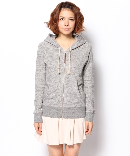 goa(ゴア)の「粗挽き杢 裏毛フードパーカー(パーカー・レディース・モカ/ベージュ/グレー・FREE)」の4枚目の写真