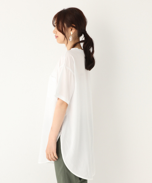 GLOBAL WORK（グローバルワーク）の「ラウンドヘムフハクチュニック【吸水速乾】/835371（シャツ/ブラウス・レディース・ホワイト/ブラック/その他/キャメル・FREE）」の15枚目の写真