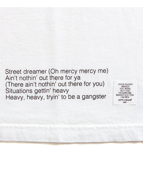 APPLEBUM(アップルバム)の「"Street Dreams" T-shirt(Tシャツ/カットソー・メンズ・ホワイト/ブラック・M/L/XL/XXL/S)」の12枚目の写真