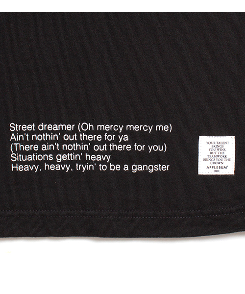 APPLEBUM(アップルバム)の「"Street Dreams" T-shirt(Tシャツ/カットソー・メンズ・ホワイト/ブラック・M/L/XL/XXL/S)」の6枚目の写真