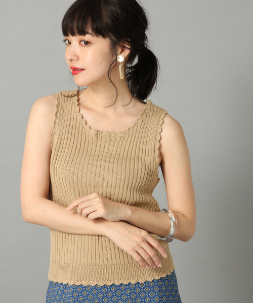 LOWRYS FARM（ローリーズファーム）の「カギバリリブタンク　838082（ニット/セーター・レディース・ブラウン/オフホワイト/ブラック/ベージュ・FREE）」の20枚目の写真