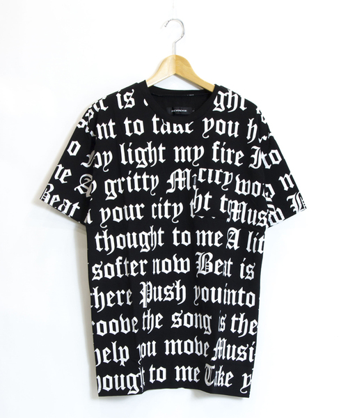 JACKROSE(ジャックローズ)の「JE・総柄ロゴTシャツ(Tシャツ/カットソー・メンズ・ホワイト/ブラック/ピンク・M/L)」の2枚目の写真